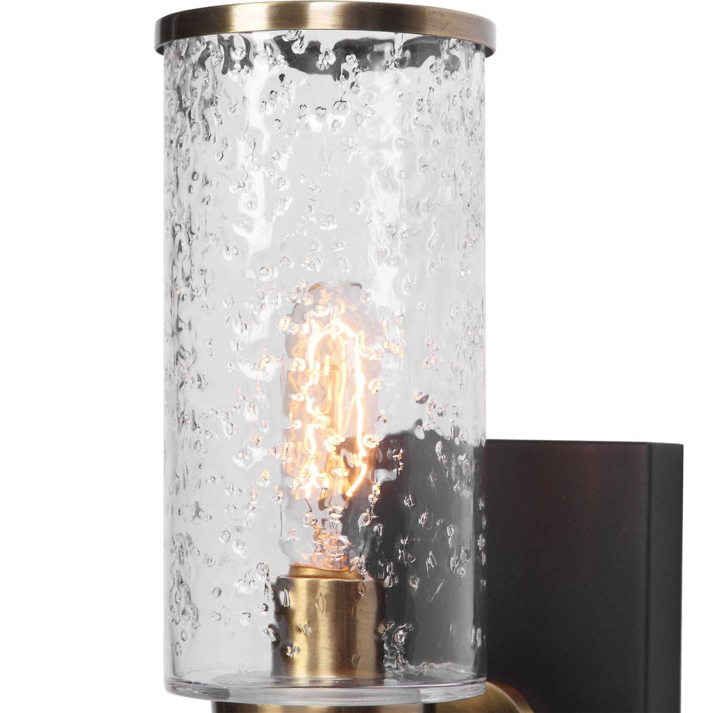 Clear and Black Antique Candle Holder Sconce F624
