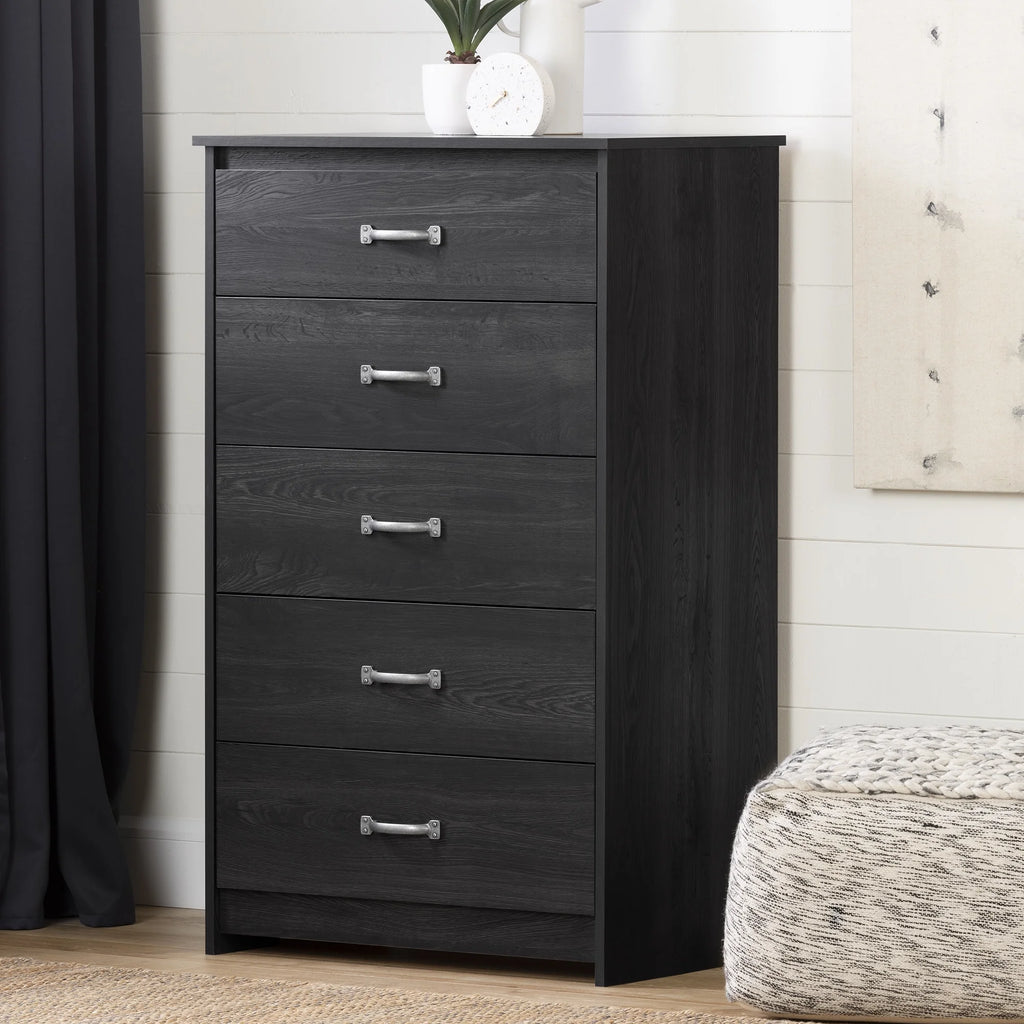 5 Drawer Weathered Oak Dresser R115