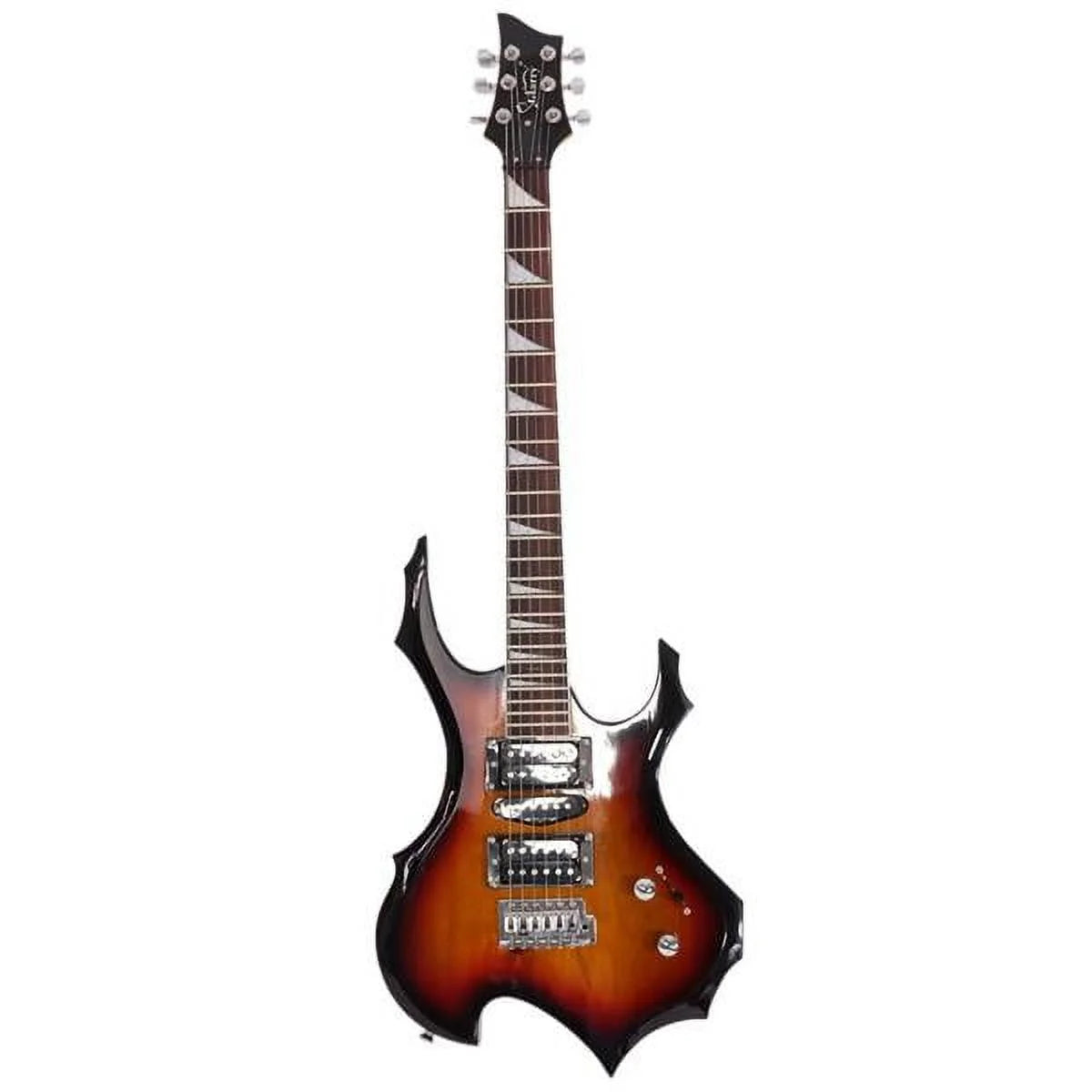 Flame Shaped Electric Guitar with 20W Sound HSH Pickup Sunset Color V805300