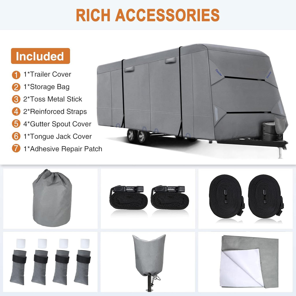 Heavy Duty 5 Layers Anti-UV Travel Trailer Cover 31'1 - 34' Z971
