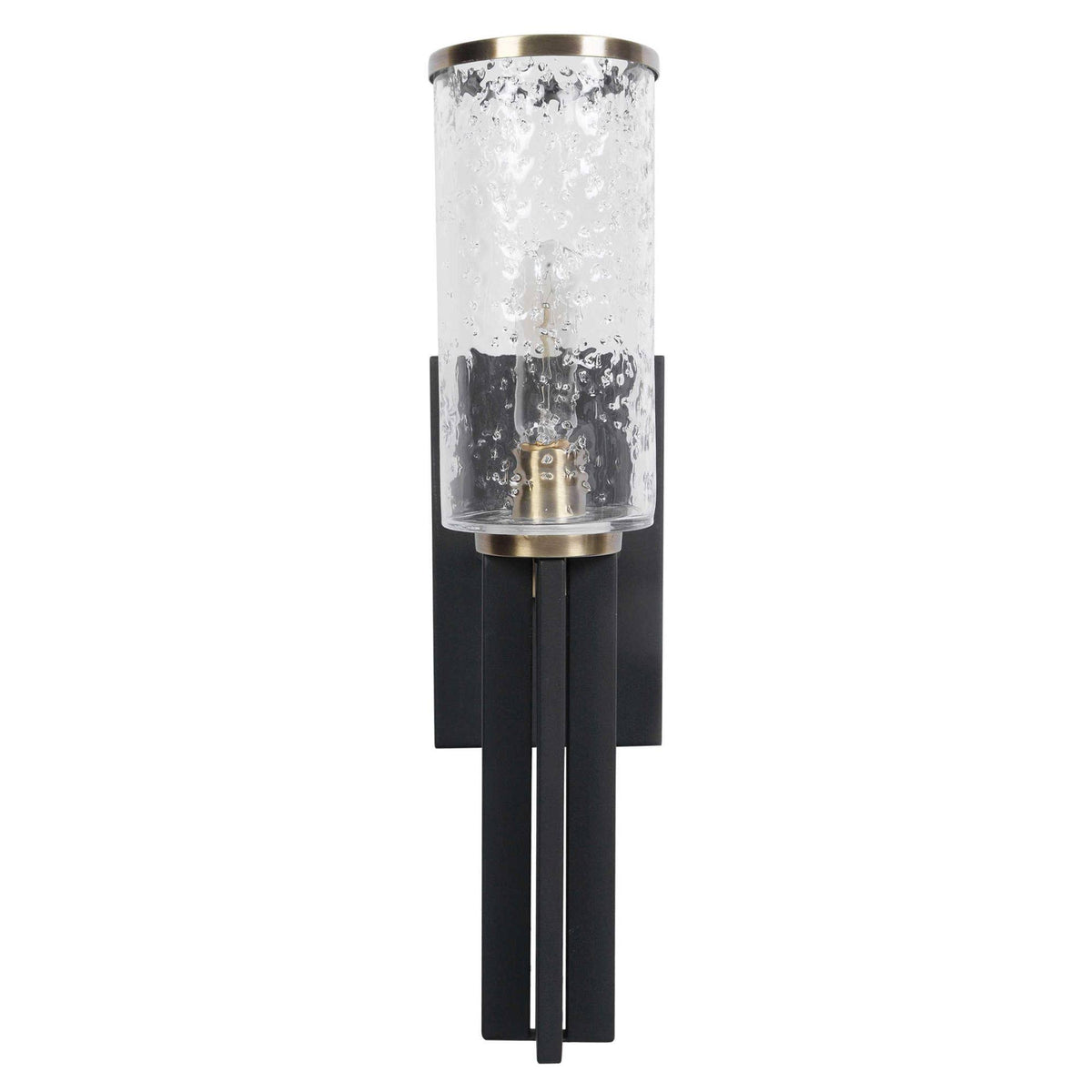 Clear and Black Antique Candle Holder Sconce F624