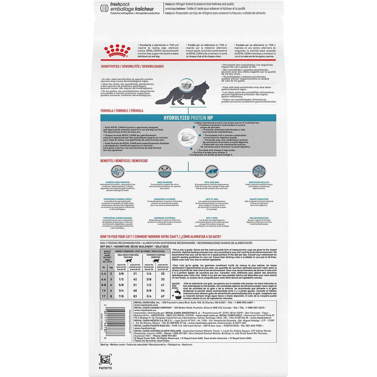 Hypoallergenic Hydrolized Protein Cat Dry Food C573