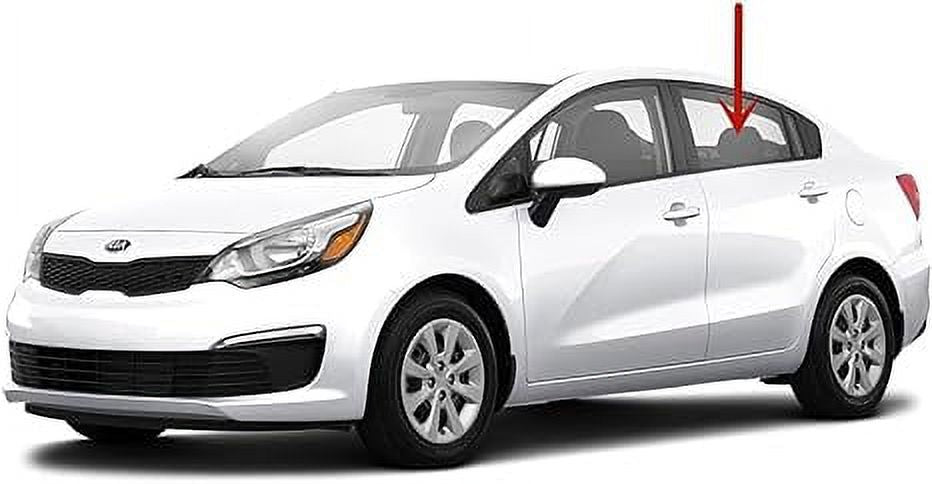 Left Side Rear Door Window Glass for Kia Rio 4 Door Sedan 2012-2017 F18665