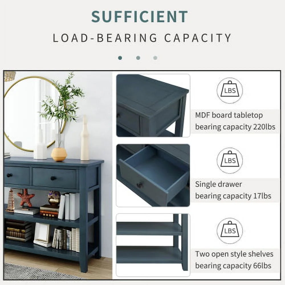 Console Table with Pine Solid Wood Frame and Legs Z262