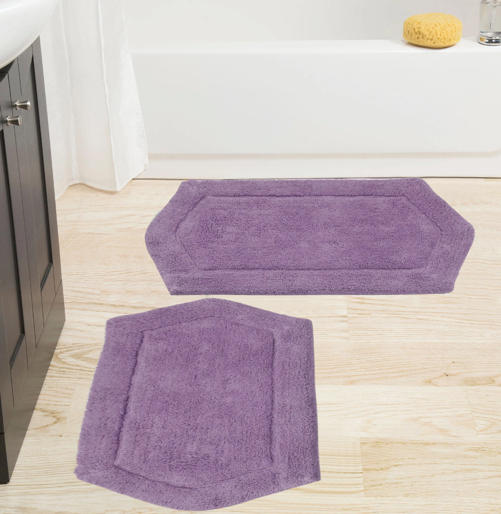 100% Cotton Tufted Non-Slip Bath Rug 2 Piece Set R569548