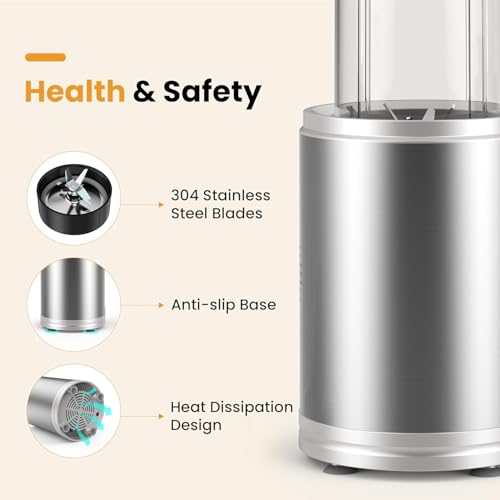 1300W Portable Smoothie Blender with 2 27Oz To-Go Cups V8062