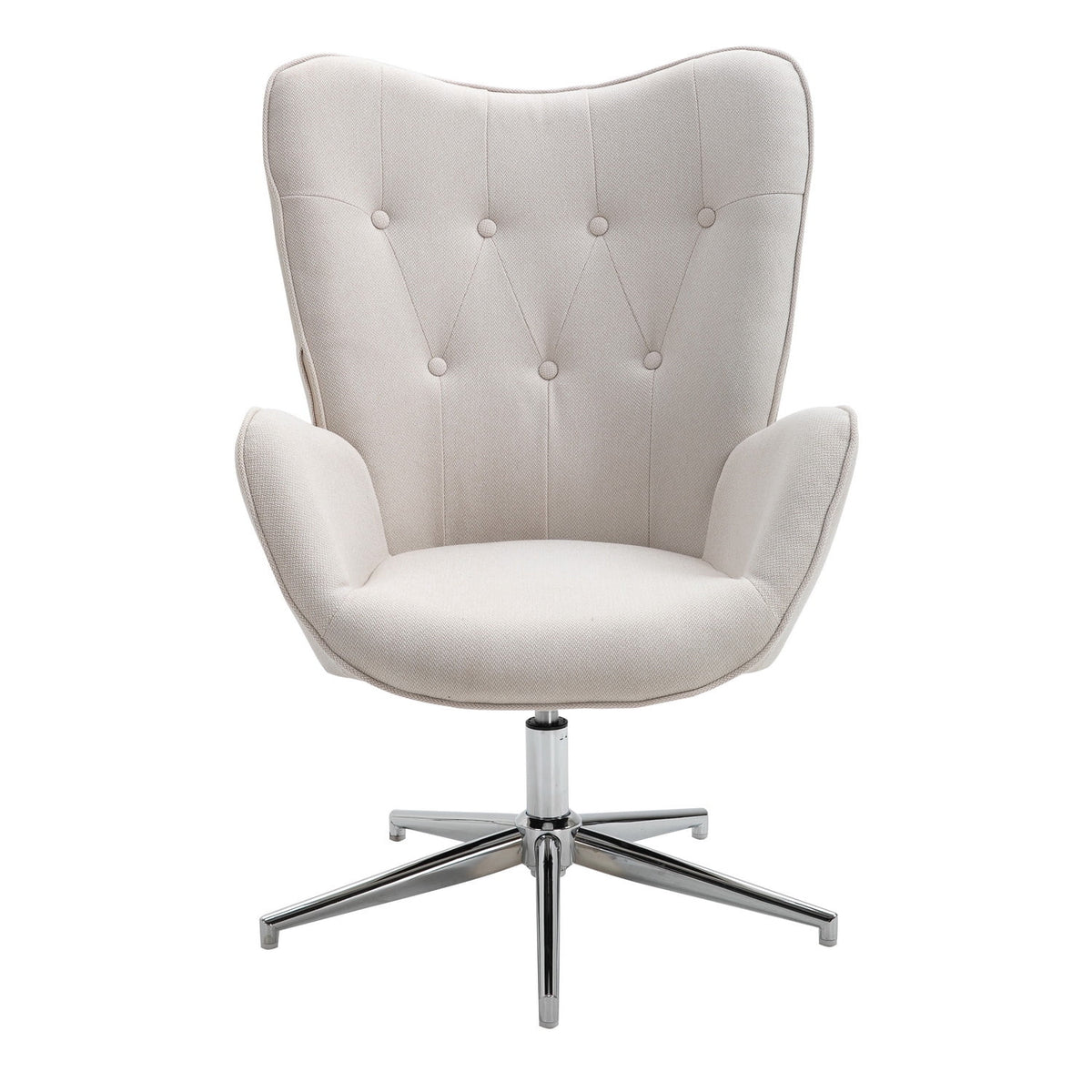 Beige Upholstery Accent Chair I760129