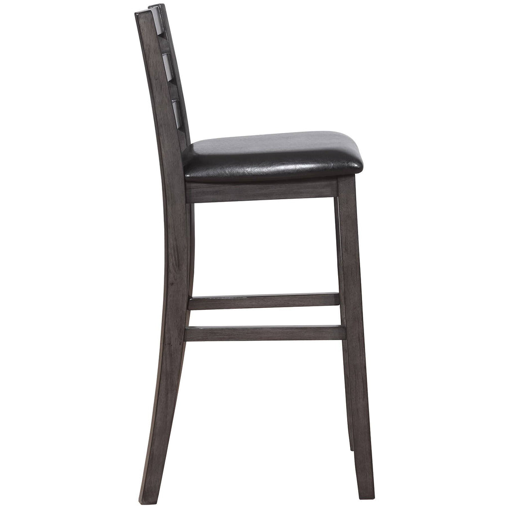 Black/Brown Upholstered Bar Stool Set of 2 H680784