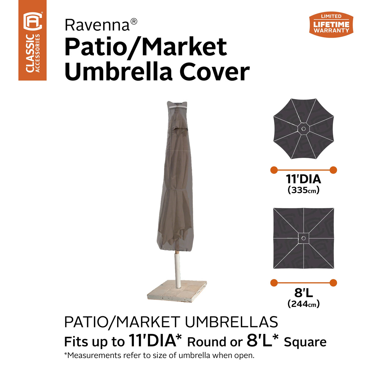 Patio Umbrella Cover with Water Resistant Fabric K456954