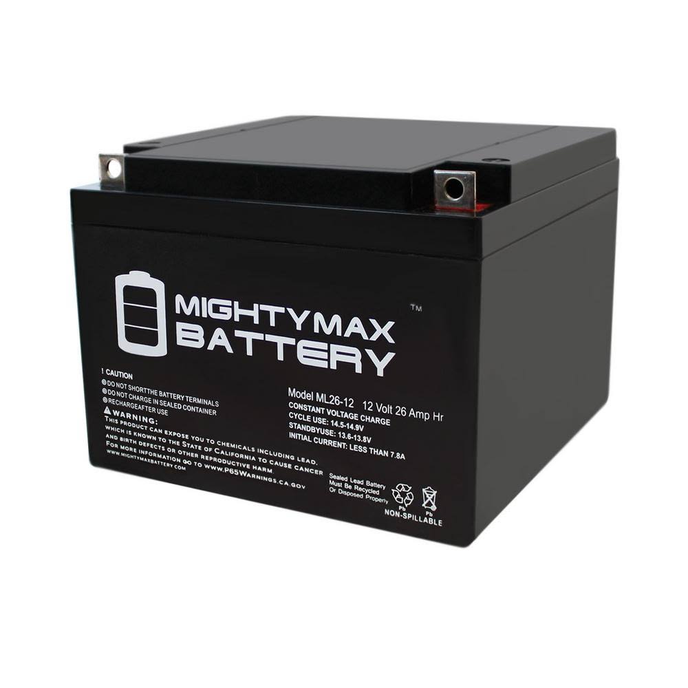 12-Volt 26 Ah Rechargeable Sealed Lead Acid Battery U52729