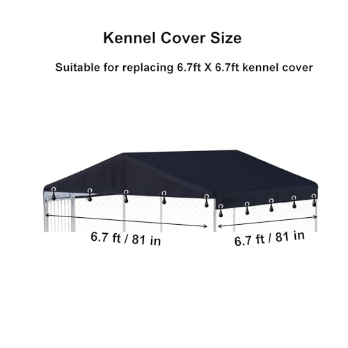 10' x 10' Black Waterproof Oxford Cloth Dog Kennel Cover J602