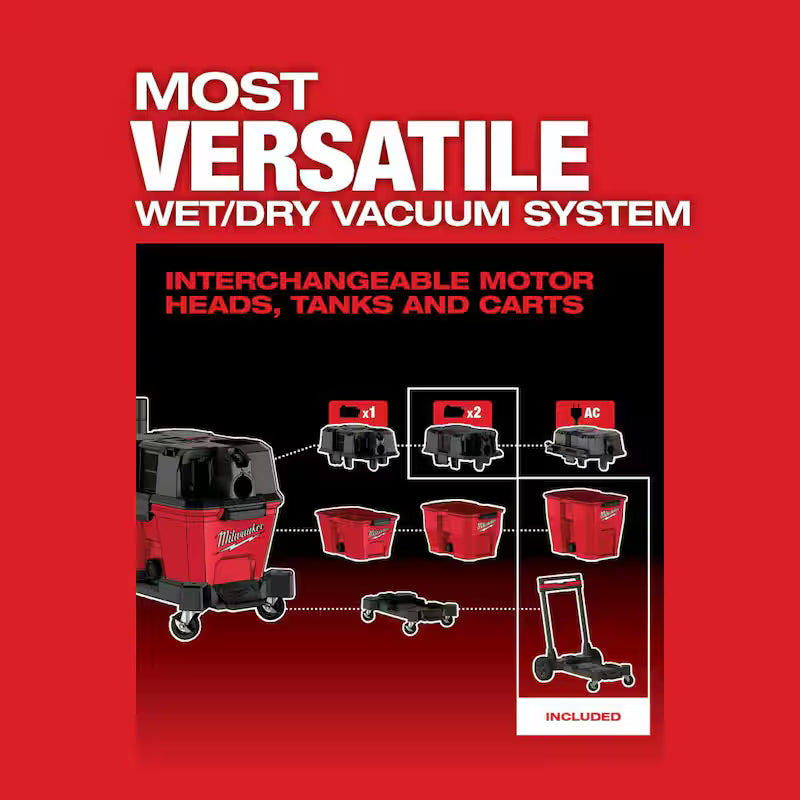 12 Gal. Cordless Wet/Dry Shop Vac Kit with Brush and Crevice Tools D181