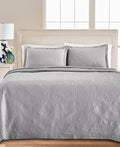 100% Cotton Twin Bedspread Light Pastel Grey M162