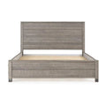 Grey Queen Solid Wooden Platform Bed Frame with Headboard G374319