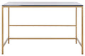 Navy Gold Wood Writing Desk O449
