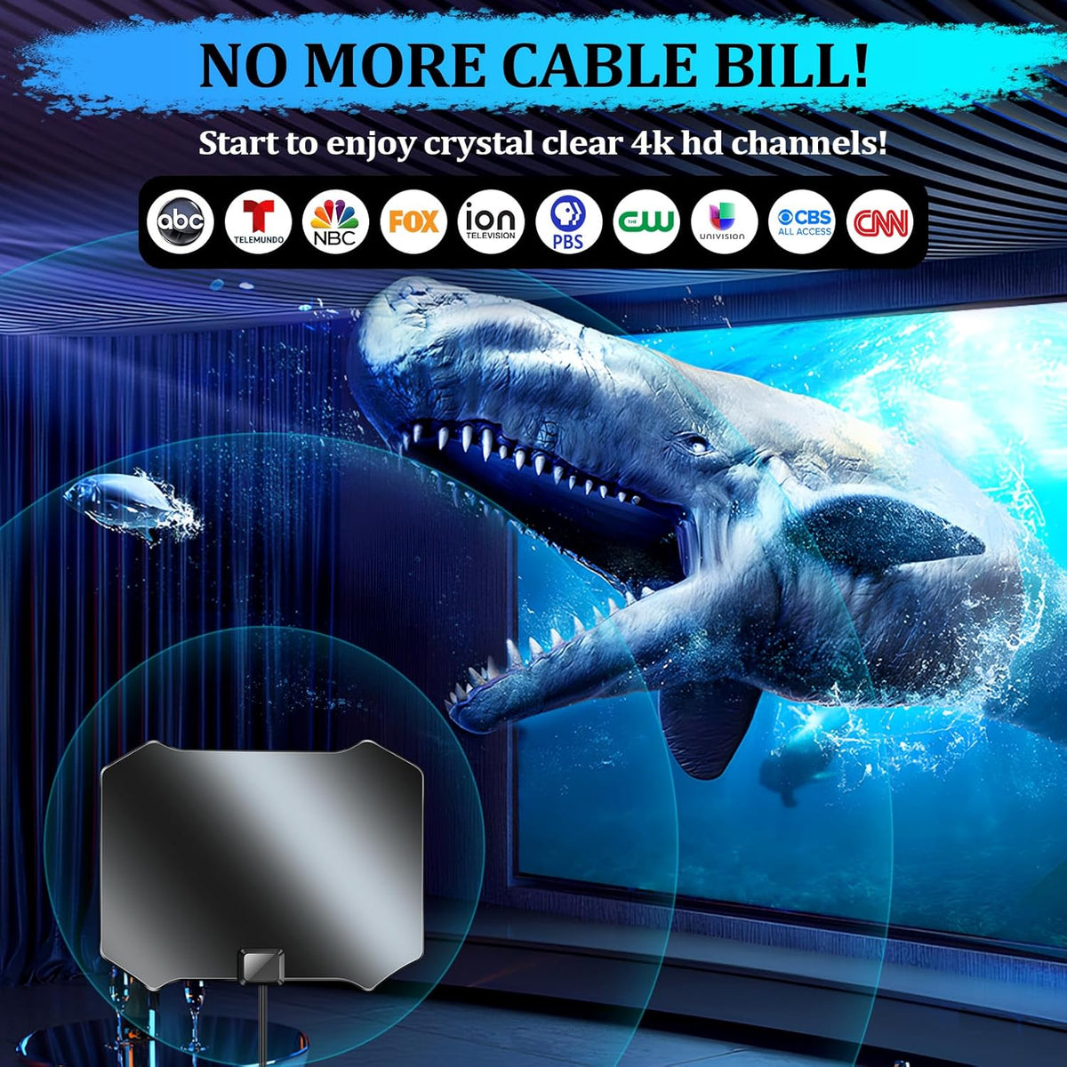 Digital TV Antenna with Amplifier Signal Booster I949383