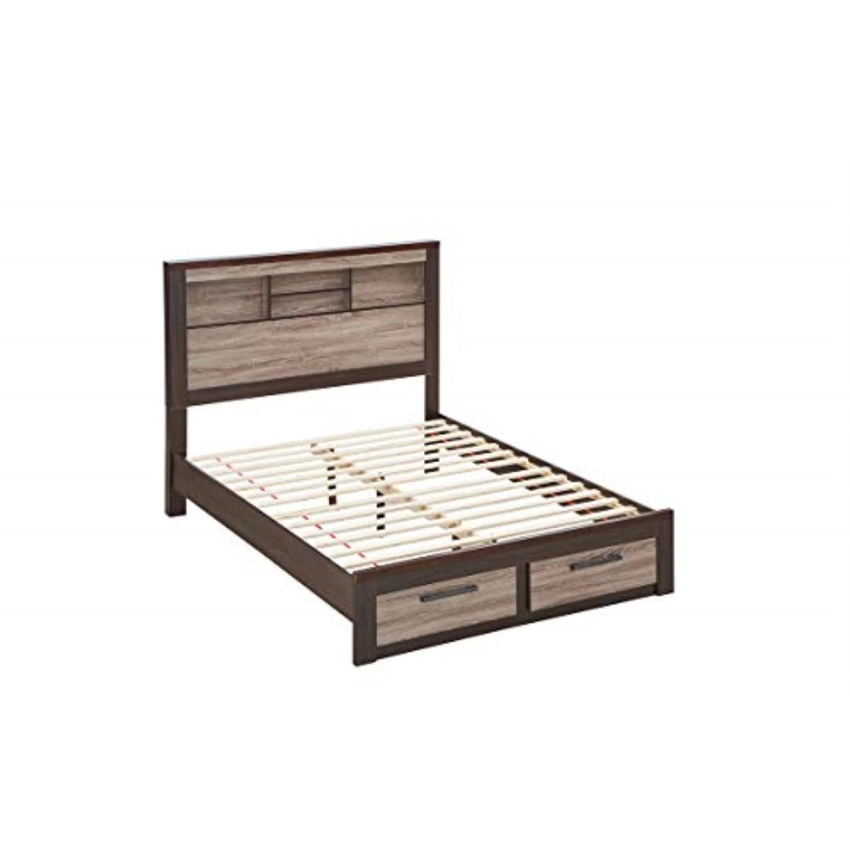 Queen Bed in Gray and Brown G42387