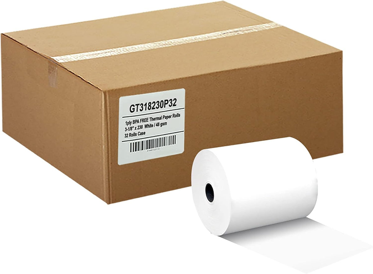 Thermal Paper Receipt Rolls 3 1/8 x 230 ft 32 Rolls Q524064