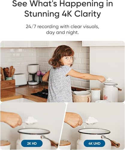 4K UHD Security Camera with Color Night Vision and 360 Pan-Tilt K3530