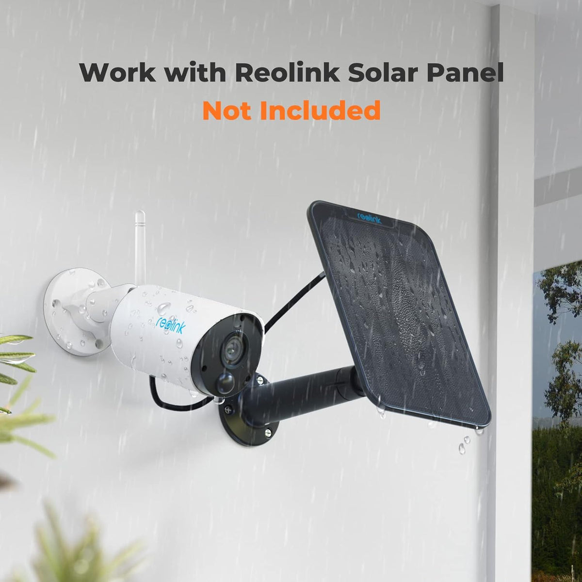 Wireless Outdoor Security Camera 1080P HD Solar Powered 2 Pack U6740