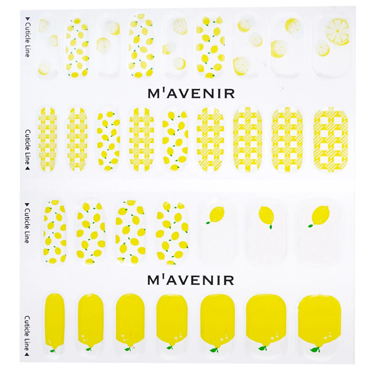 Yellow Lemon Drop Nail Sticker 32pcs U209