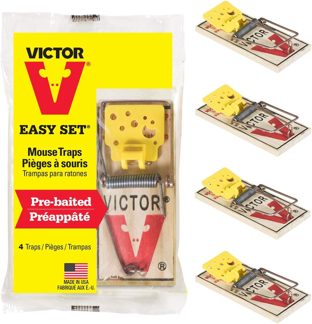 4 Pack Wooden Mouse Trap N7036