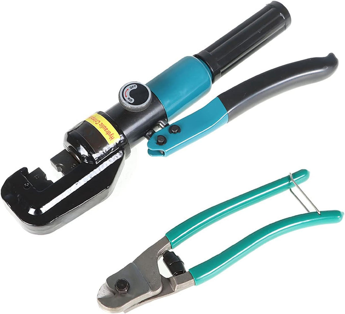 10 Ton Hydraulic Wire Crimper Tool with 9 Pairs of Dies T4642