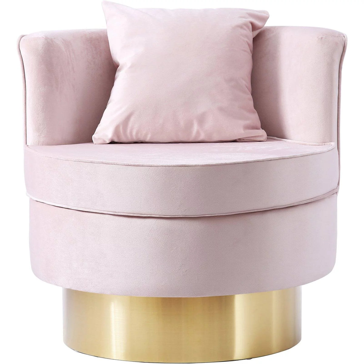 Pink Velvet Swivel Accent Chair S661