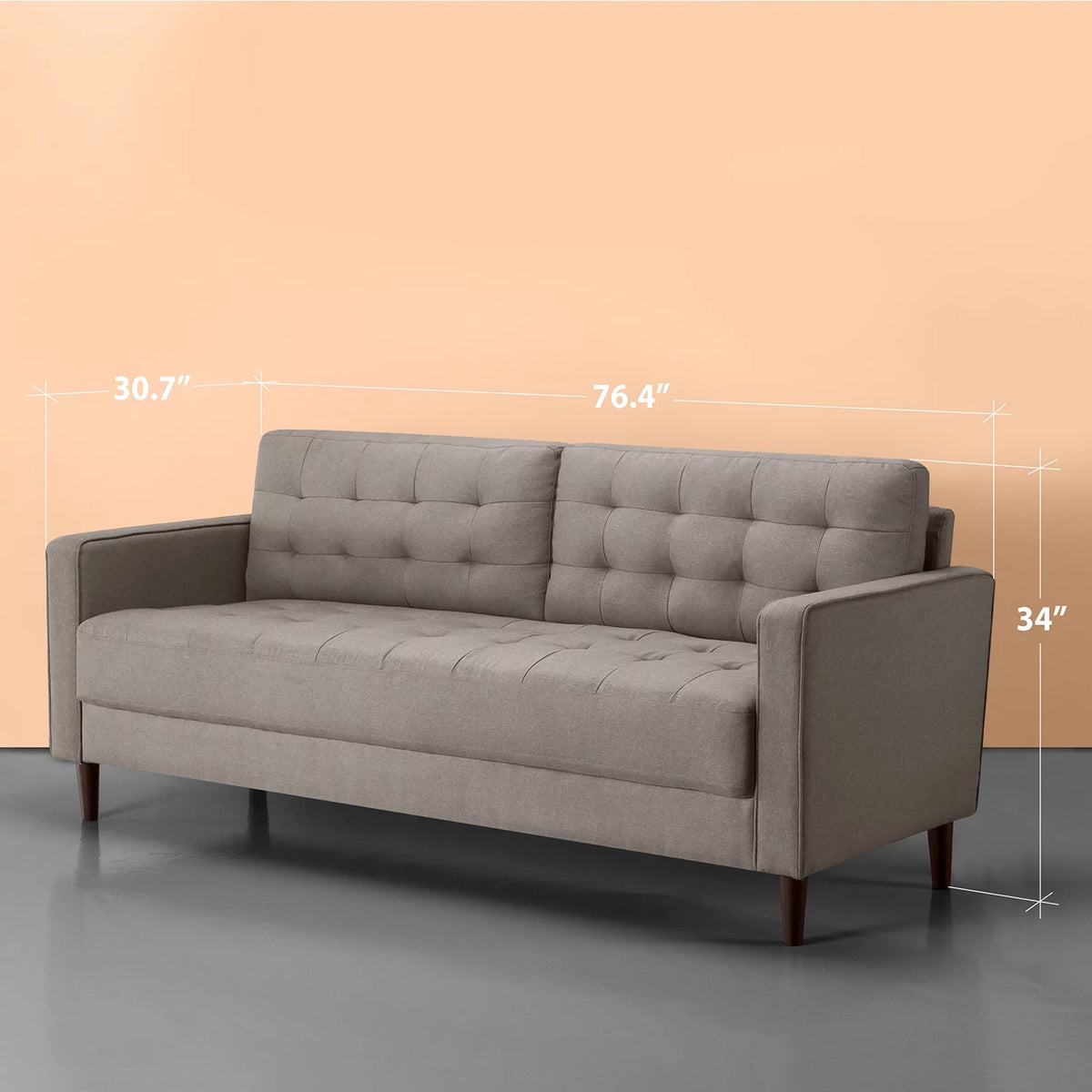 Stone Grey Sofa Couch L552