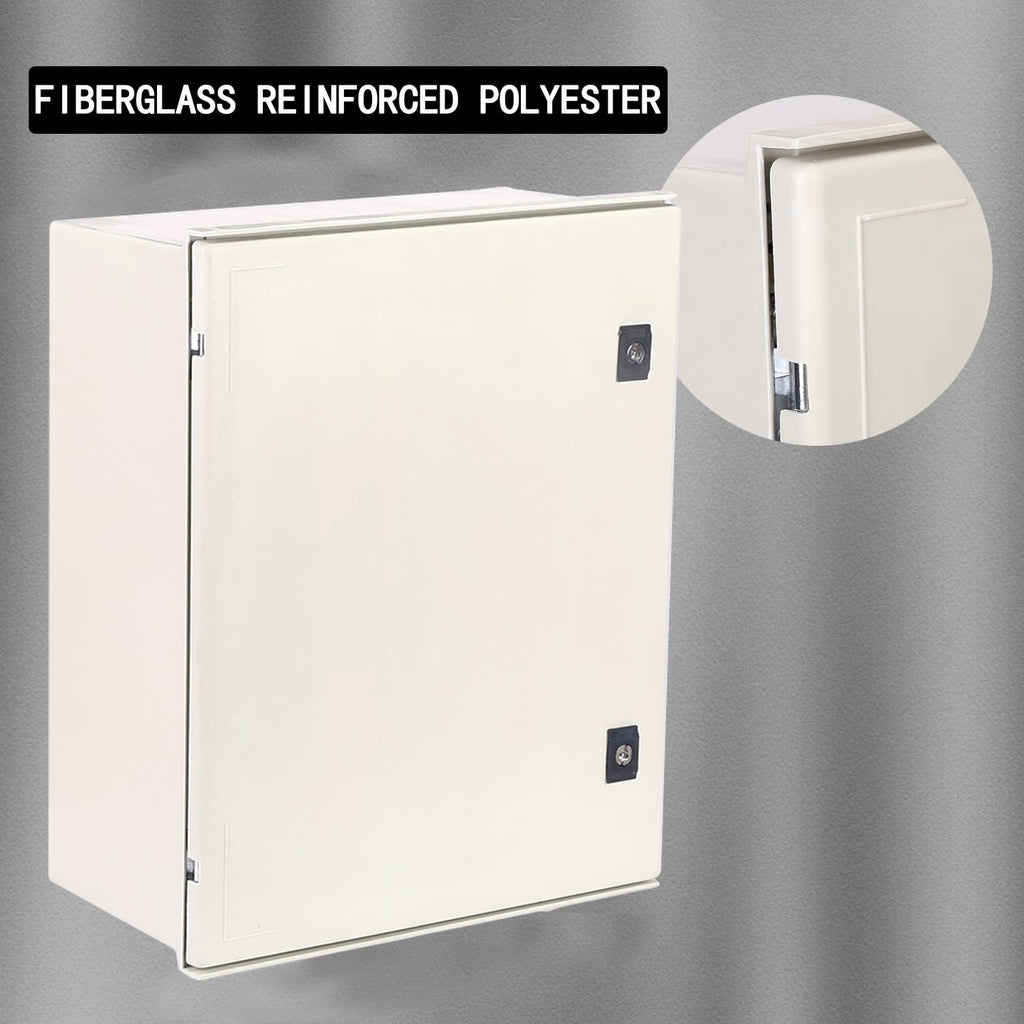 19.7×15.7×7.9 Fiberglass IP65 Weatherproof Wall-Mounted Electrical Enclosure Box K891