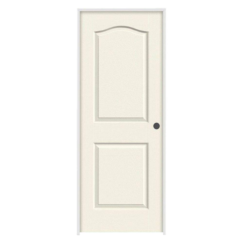 32 in. x 80 in. White Painted Left-Hand Textured Molded Composite Single Prehung Interior Door X231