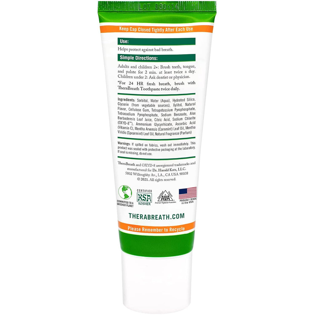 Mild Mint Fluoride Free Toothpaste, 4 Ounce (Pack of 2) G768