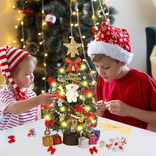 12 Inch Mini Artificial Christmas Tree with Light Y44818