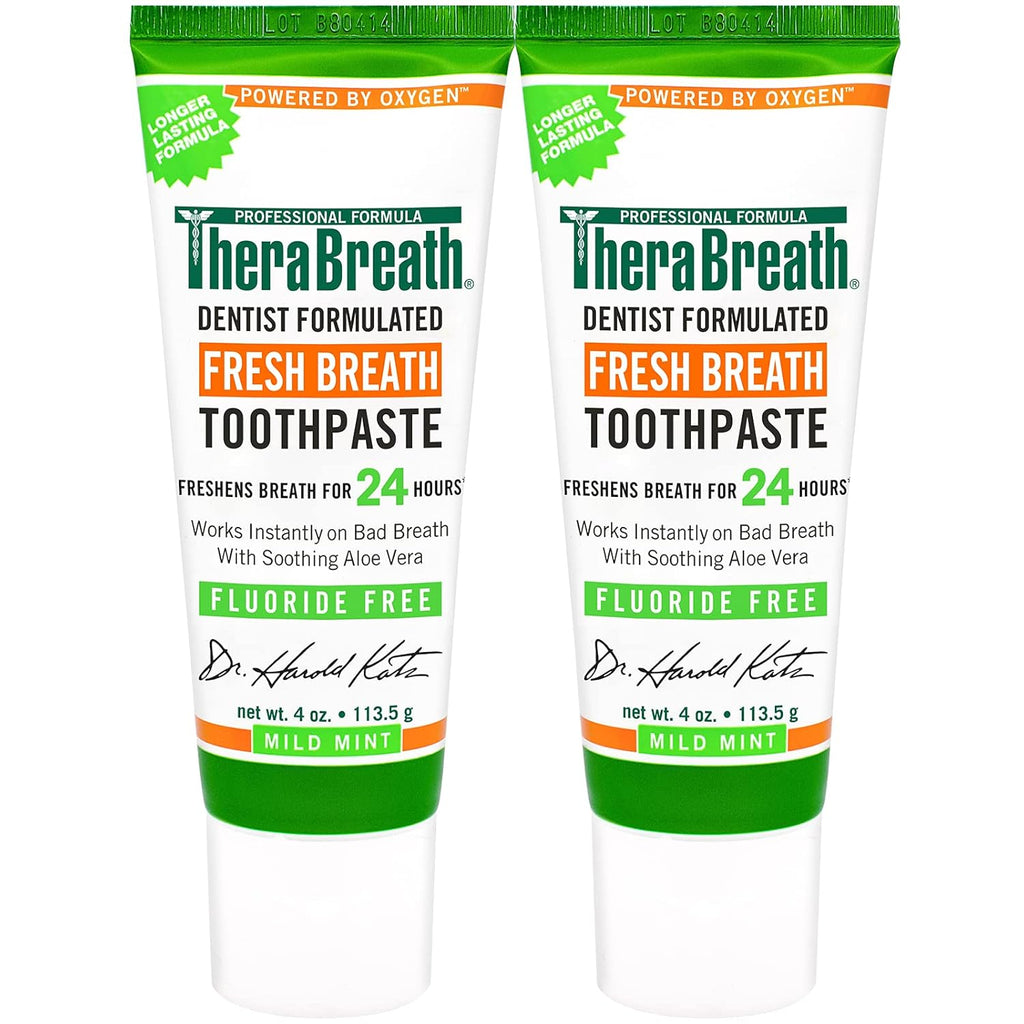 Mild Mint Fluoride Free Toothpaste, 4 Ounce (Pack of 2) G768