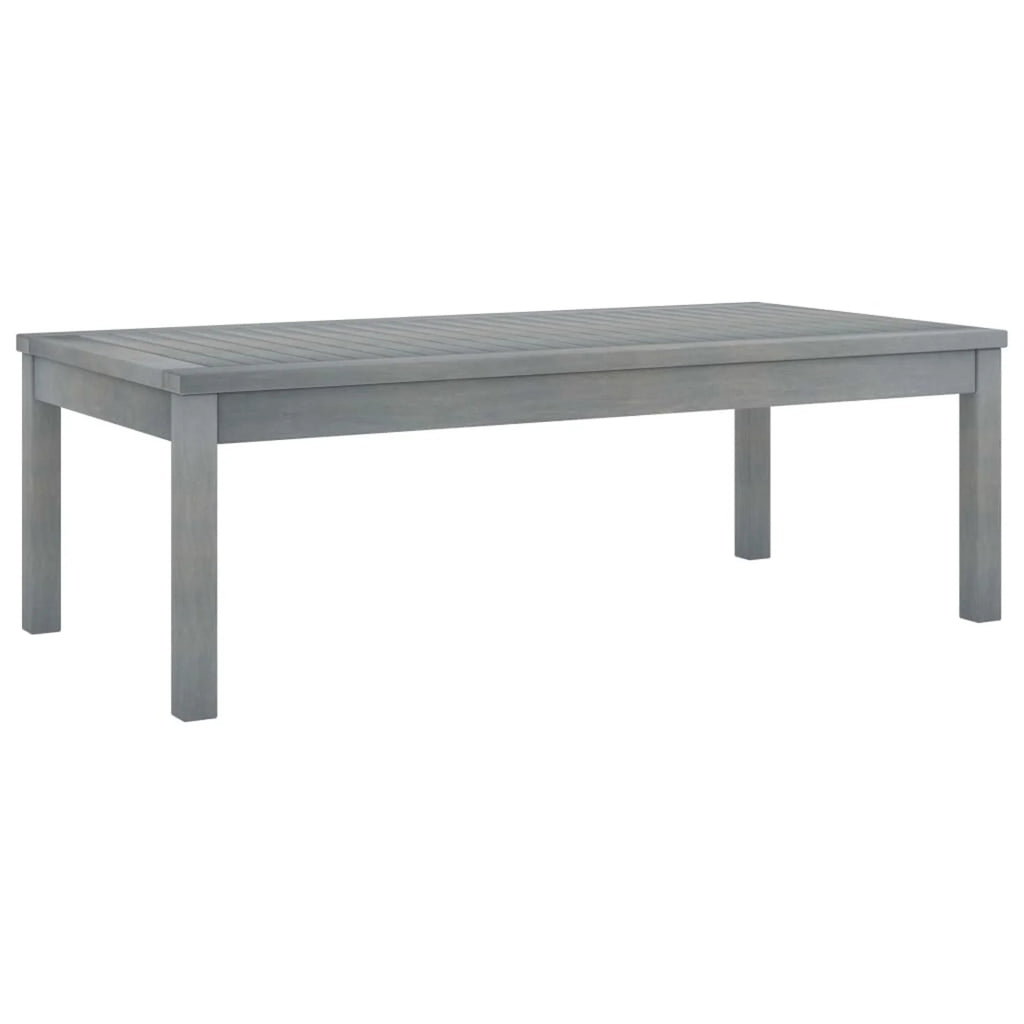 3 Piece Gray Acacia Wood Outdoor Patio Lounge Set with Cushions A9907