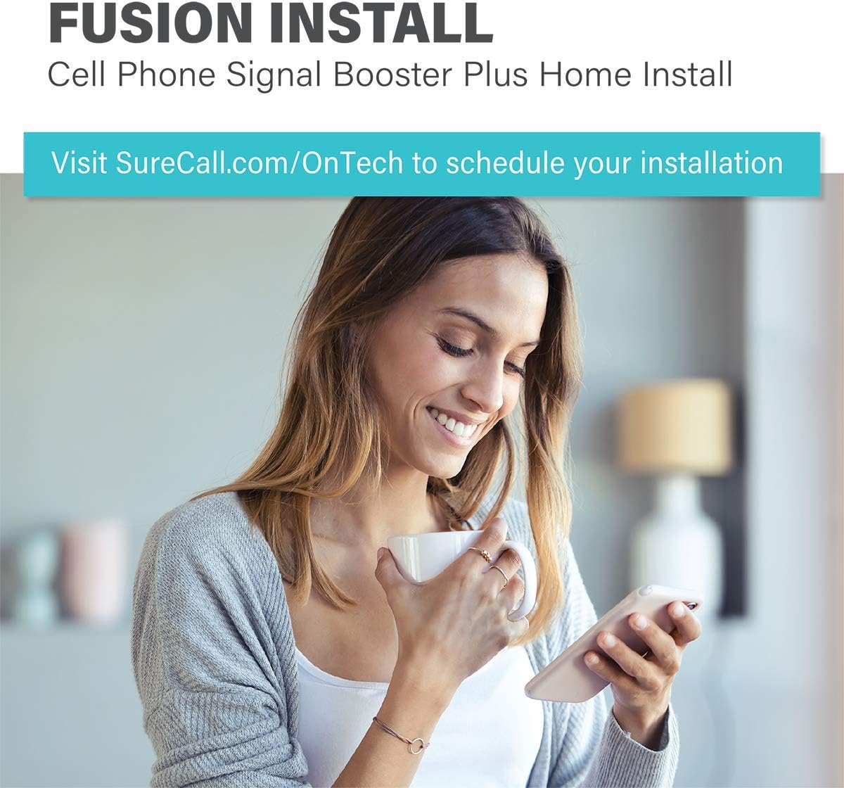 Cell Phone Signal Booster with Pro Installation, Multi-User 4G/5G, All Carriers E97509