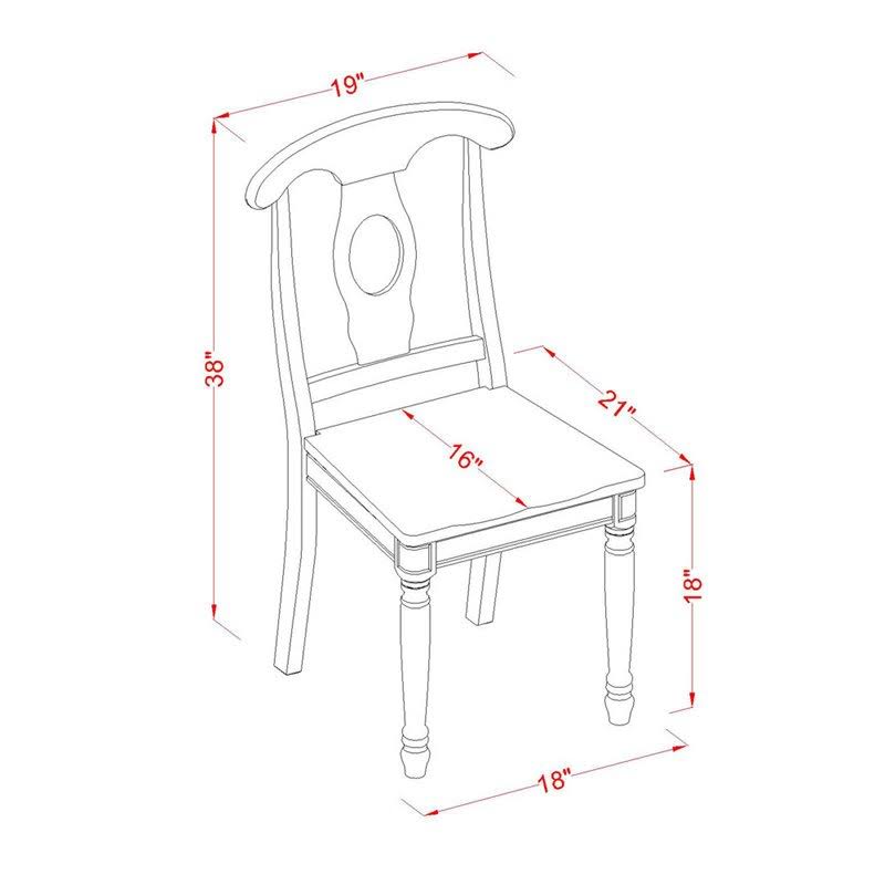 3PC Round Table and 2 Panel Back Chairs T9513