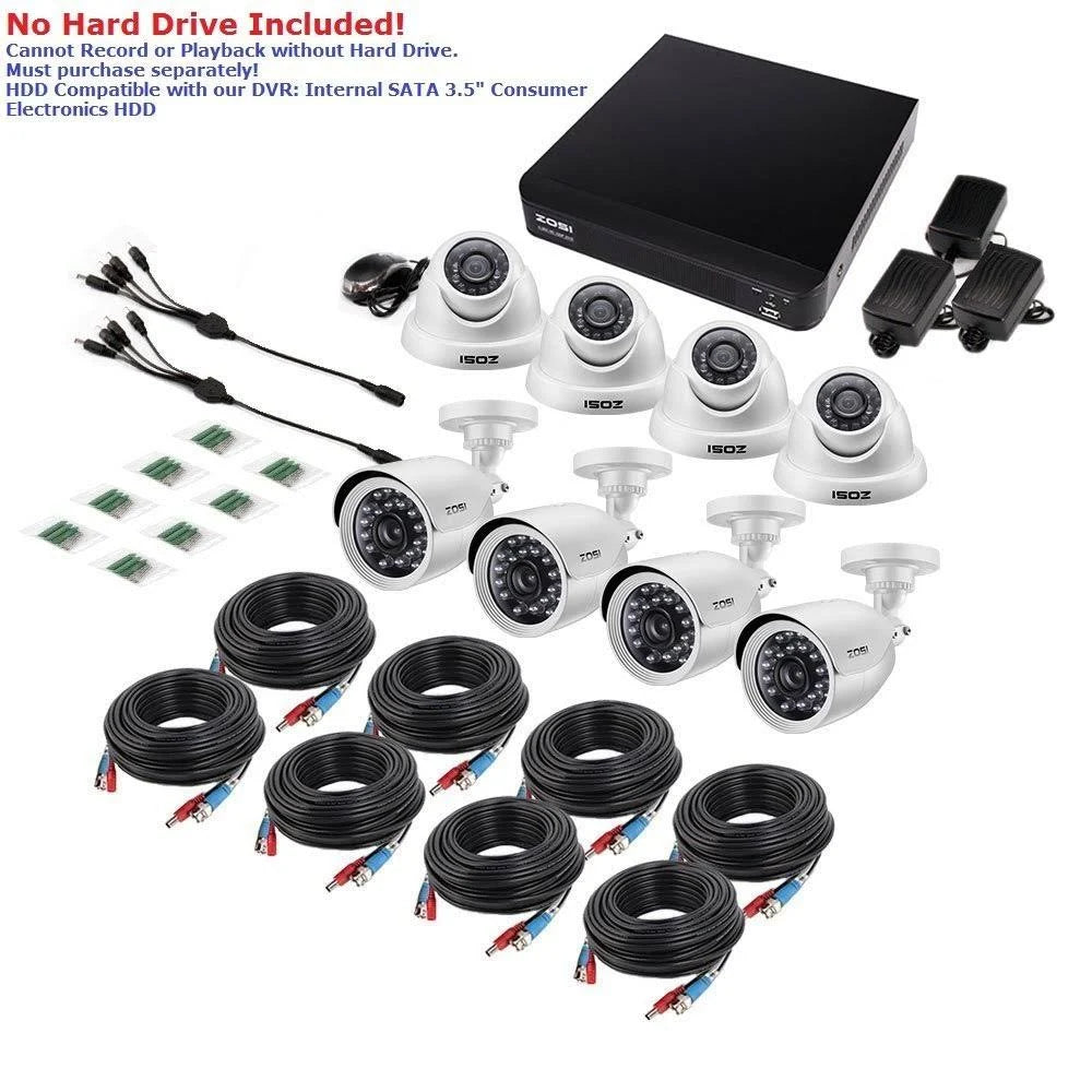 8 Channel 720p DVR Security Camera System M72688