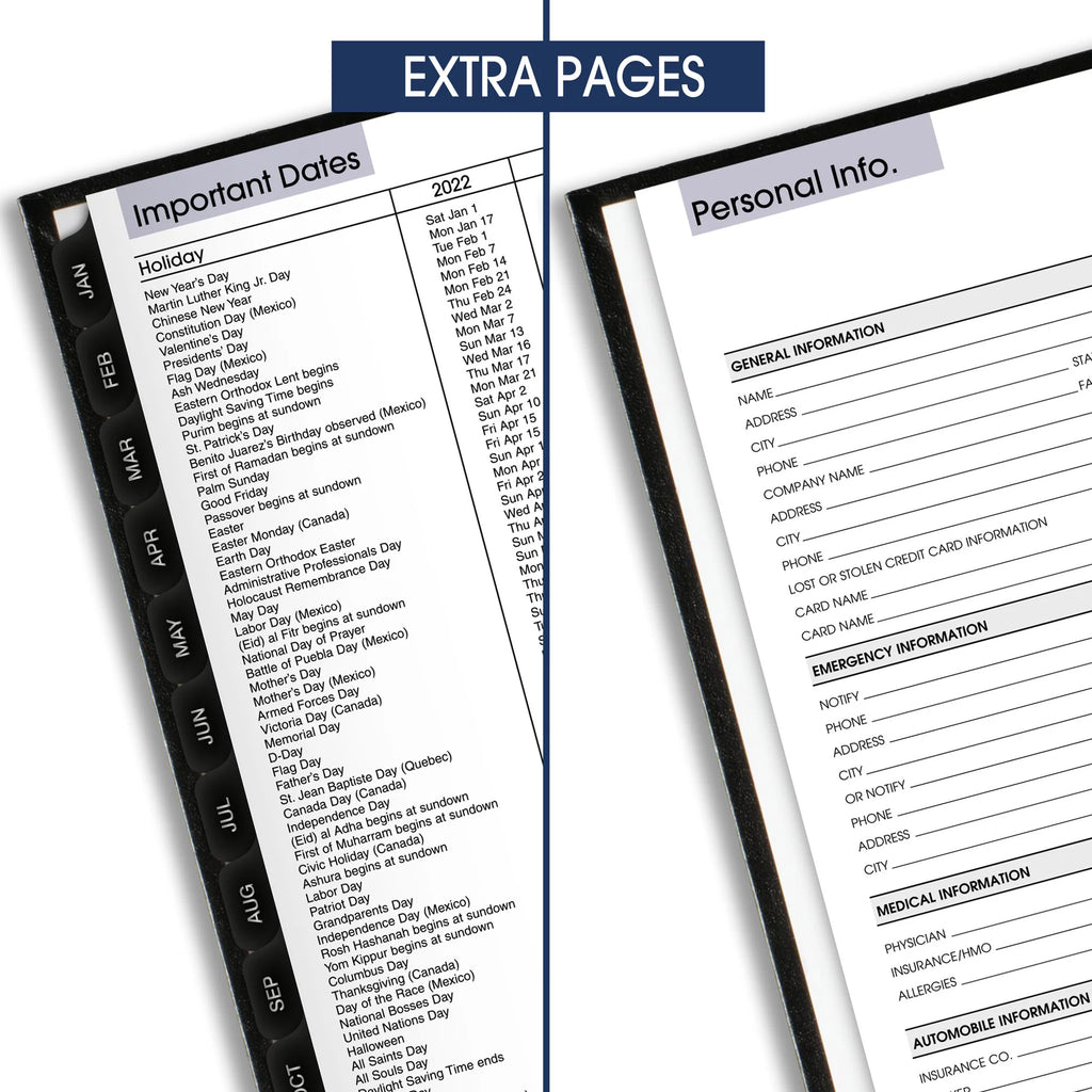 Hardcover Black Large Weekly Appointment Book Planner I32943