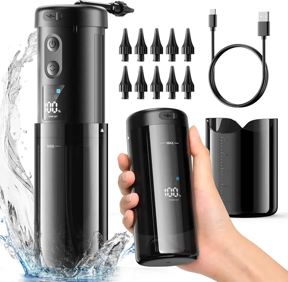 Electric IPX7 Ear Cleaner with 5 Pressure Levels, USB-C, 10 Nozzles R382563