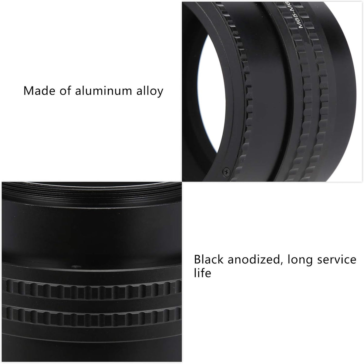 M65M65 2555mm Camera Adjustable Focusing Helicoid Adapter Macro Extension Tube Adapter Converter Connector P2555