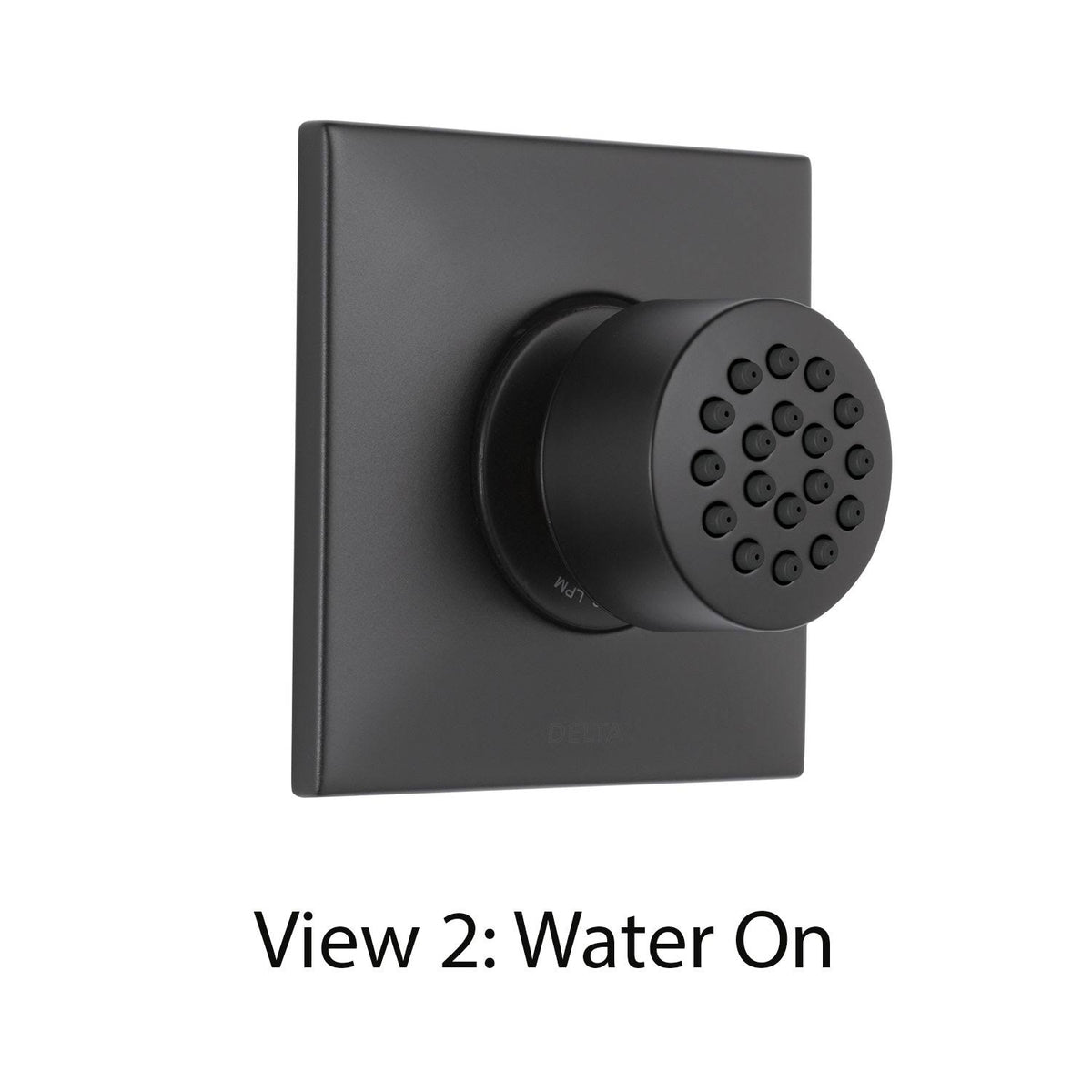 Matte Black Wall Mount Body Spray with Valve and Trim U18720