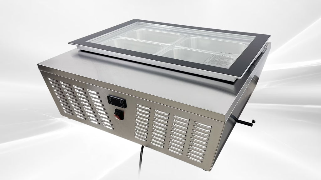 4 pan Countertop Gelato Ice Cream Display J14885