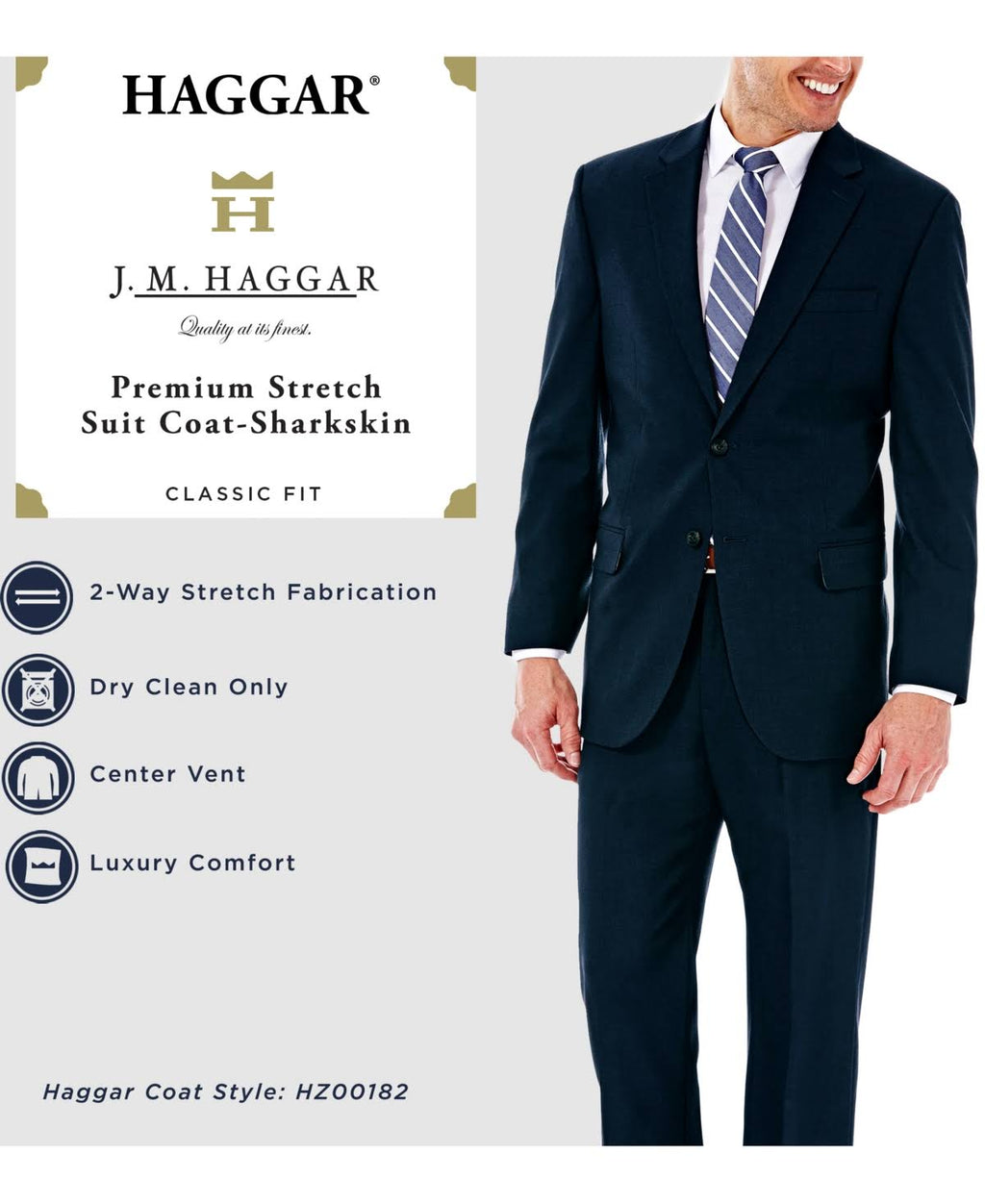 Blue 38 Regular Suit Jacket H453317