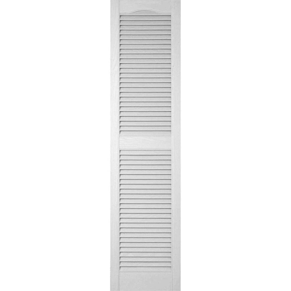 White Vinyl Open Louver Shutters Z7148