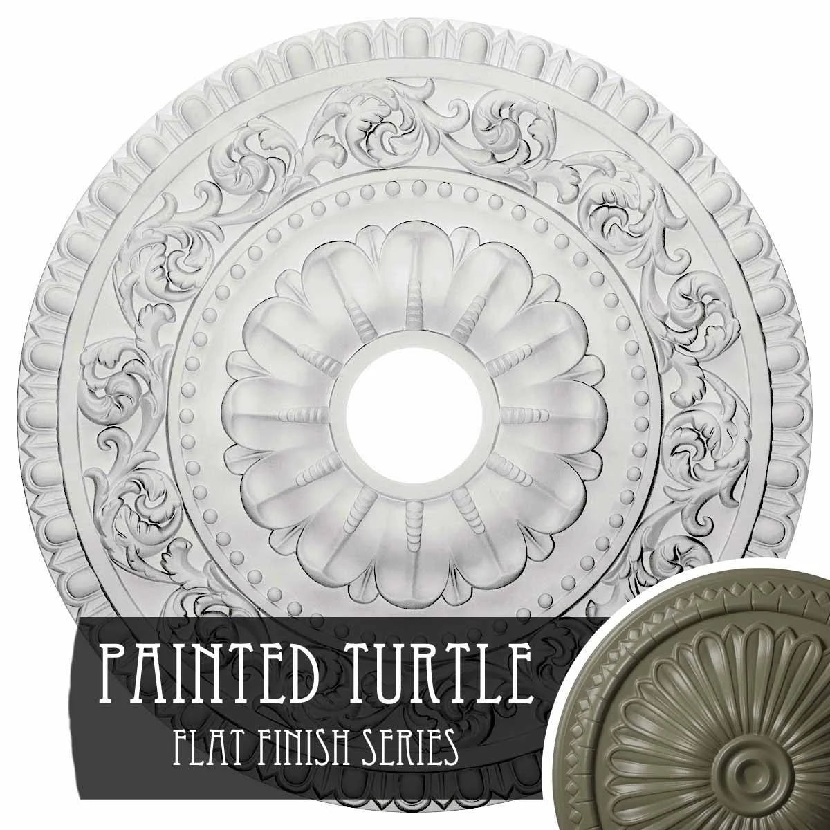 Vaduz Ceiling Medallion, Hand-Painted Painted Turtle R225400