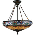 4 Light Tiffany Bowl Pendant Chandelier F69848