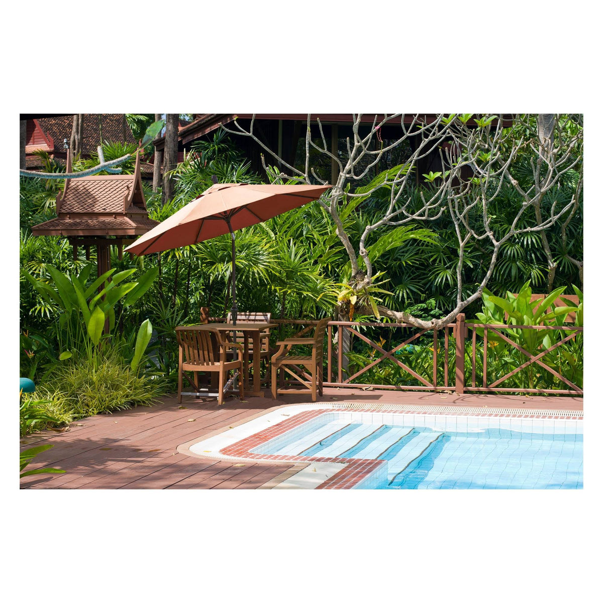 9 ft. Aluminum Auto Tilt Patio Umbrella N1924