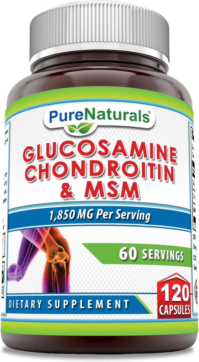 1850 Mg per Serving 120 Capsules Glucosamine Chondroitin & MSM Supplement J17372