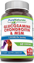 1850 Mg per Serving 120 Capsules Glucosamine Chondroitin & MSM Supplement J17372